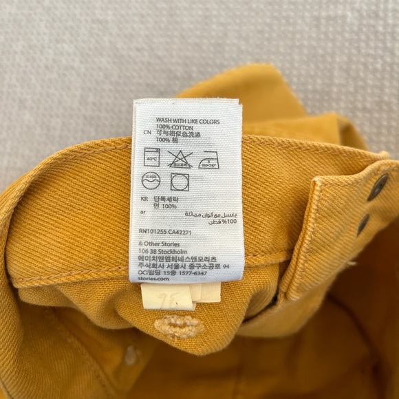 & Other Stories High Rise Wide Leg Mustard Jeans - Picture 10 of 10